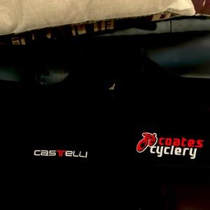 Castelli Mens Full Zip 5 Pocket Cycling Biking Jacket - Black, Size S